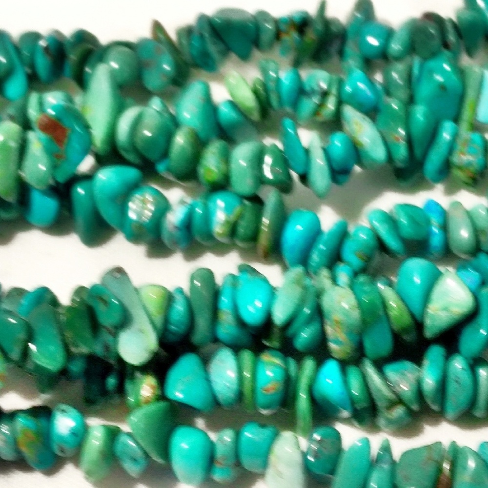 Vintage Oversized Multi-Strand Turquoise & Sterling Silver Necklace - Picture 5 of 8
